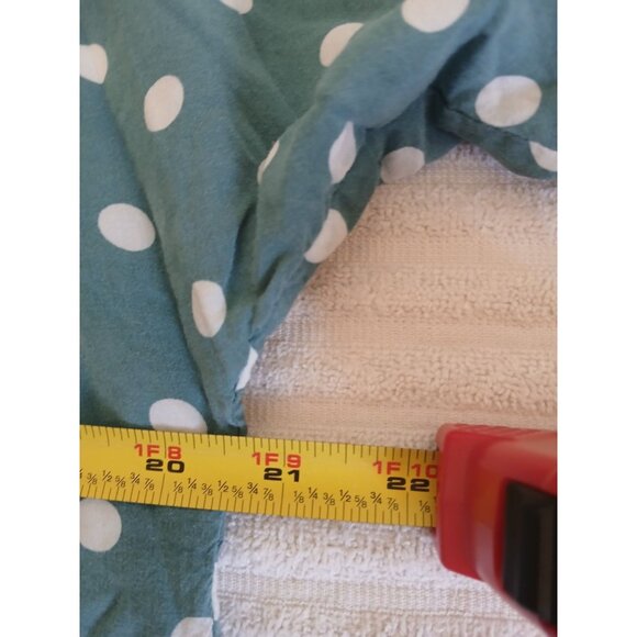 Maeve By Anthropologie Braxton Polka Dot Flutter Sleeve Blouse Small Teal White‎ - Picture 11 of 15
